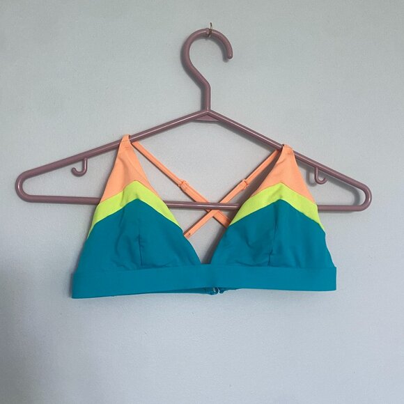 Tricoloured Triangle Bikini Top | Tropik - Picture 1 of 3